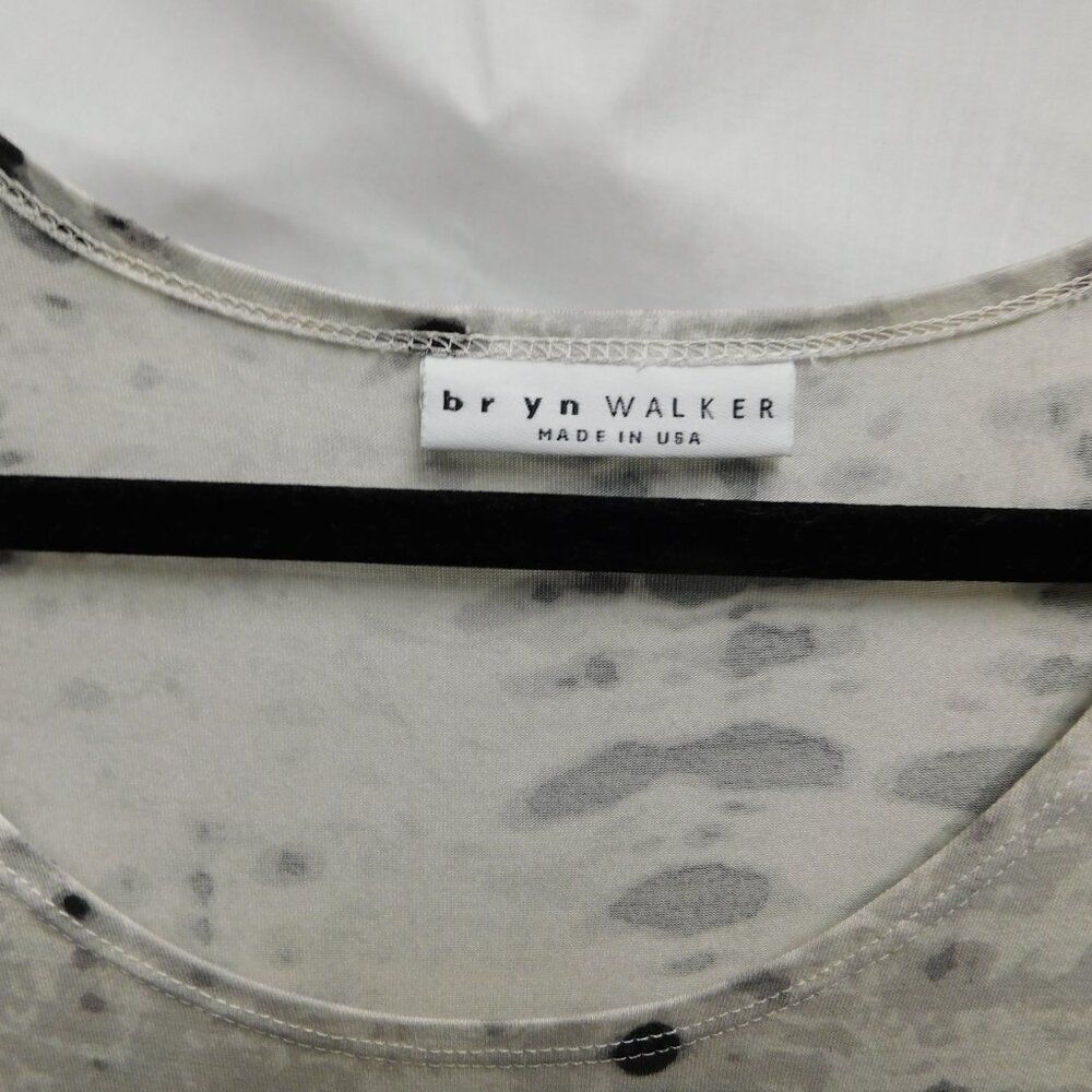 Bryn Walker S Black & White Tie Dye Assym Maxi Dress EUC - Picture 3 of 4